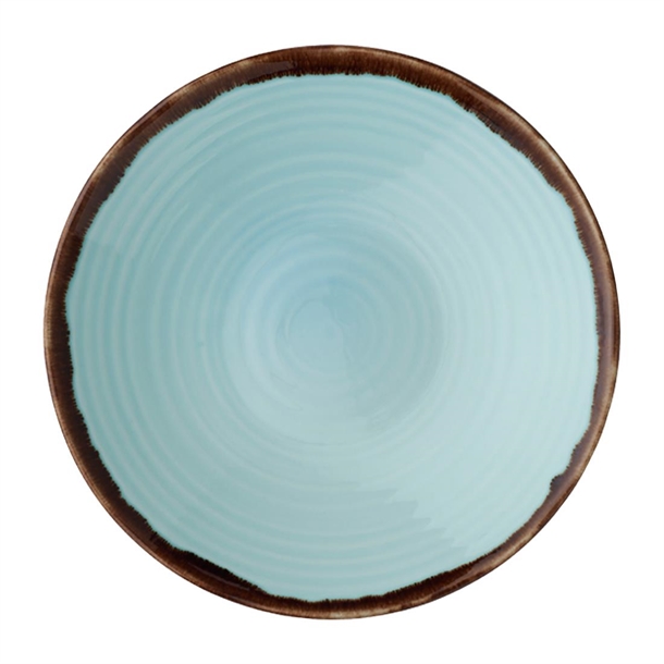 Dudson Harvest Turquoise Organic Coupe Bowl - 244mm (Box 12) (B2B)