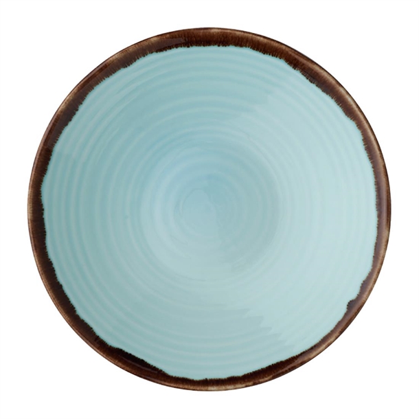 Dudson Harvest Turquoise Organic Coupe Bowl - 280mm (Box 12) (B2B)