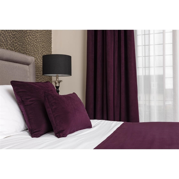 Luxury BUCKINGHAM Runner Unlined BLACKBERRY - 63x295cm