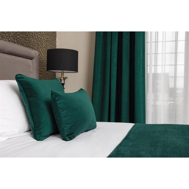 Luxury BUCKINGHAM Curtain 40mm Eyelet EMERALD - 270x229cm