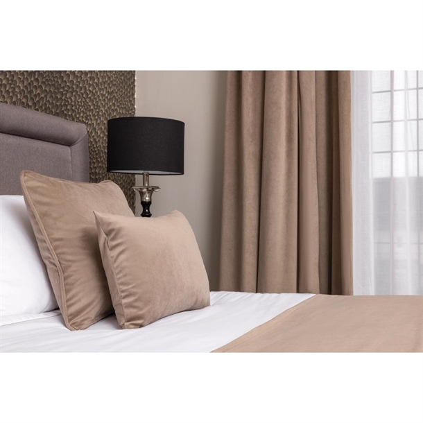 Luxury BUCKINGHAM Curtain 40mm Eyelet Pleat MUSHROOM - 270x229cm