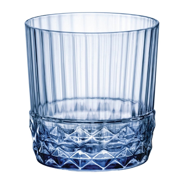 Bormioli America 20s Double Old Fashioned Glass370ml Sapphire Blue(Pack 36)(B2B)