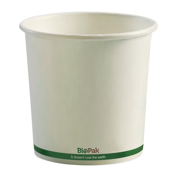 BioPak BioBowls White - 740ml 24oz (Pack 500) (B2B)