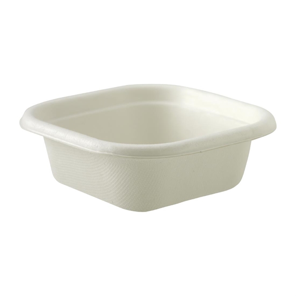 BioPak BioCane Takeaway Square Base White 280ml (Pack 600)