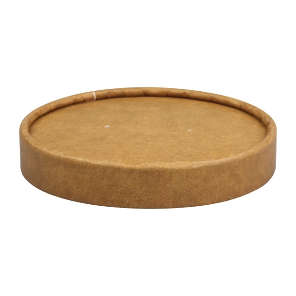 BioPak Paper Lids Natural for Biobowl 250ml 8oz (Pack 500) (B2B)