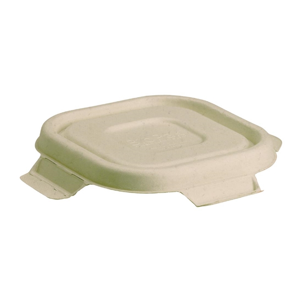 BioPak BioCane Lids for BioCane 280-630ml Trays Natural (Pack 600)