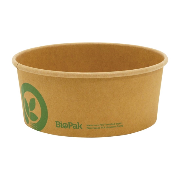 BioPak Paper BioBowl Kraft Medium 750ml (Pack 400)