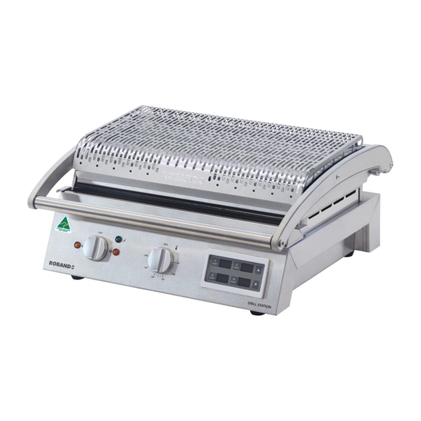 Roband 8 Slice Grill Station Smooth Plate with Electronic Timer 10 Amp (B2B)