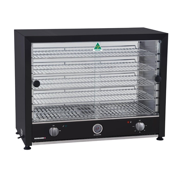 Roband Pie Master Pie Warmer PMB100L with Light 100 pies - Black (B2B)
