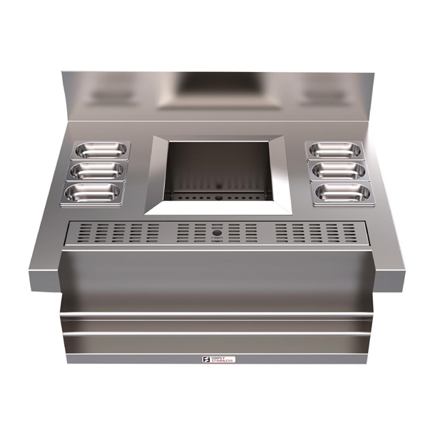 Simply Stainless 700 Series Standard Cocktail Station with Speed Rack (Direct)
