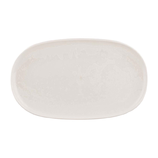 Moda Porcelain Snow Oval Coupe Plate - 305x215mm (Box 6)