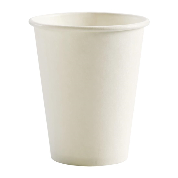 BioPak BioCup Single Wall White - 280ml 8oz 80mm (Pack 1000) (B2B)
