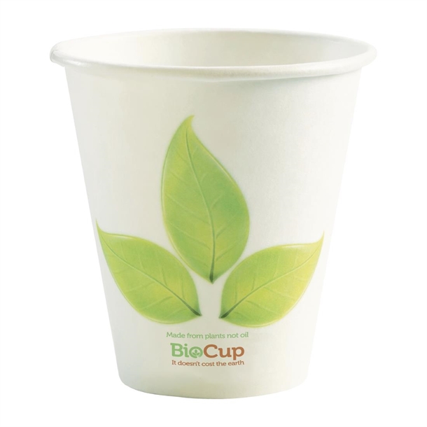 BioPak BioCup Single Wall Leaf - 280ml 8oz 90mm (Pack 1000) (B2B)