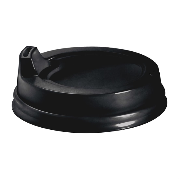 BioPak PS Small Sipper Lid Black - 80mm (Pack 1000) (B2B)