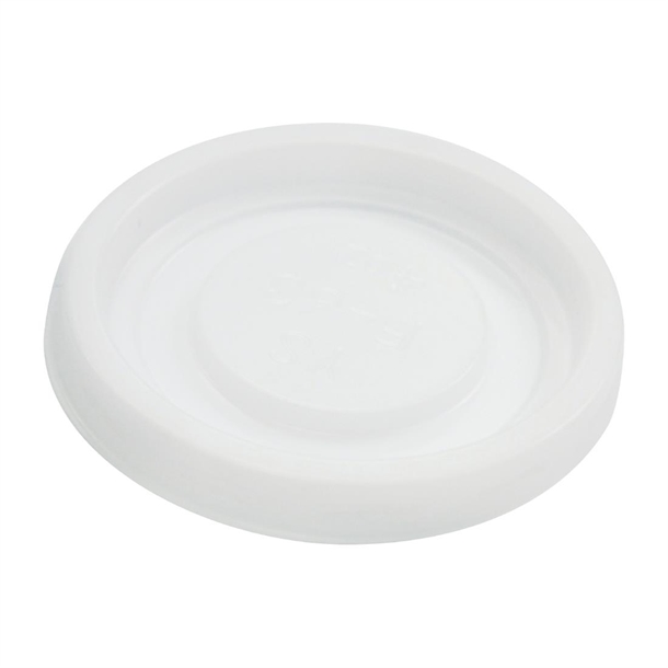 BioPak PS No Hole Lid White - 4oz 63mm (Pack 1000)