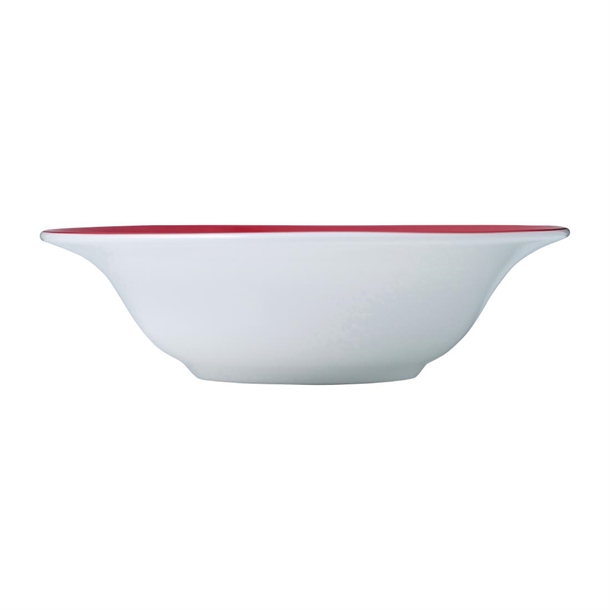 Royal Porcelain Maxadura Resonate Red Band Sweet/Fruit Bowl 300ml (Box 12) (B2B)