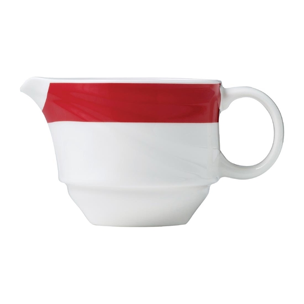 Royal Porcelain Maxadura Resonate Red Band Creamer 125ml (Box 12)