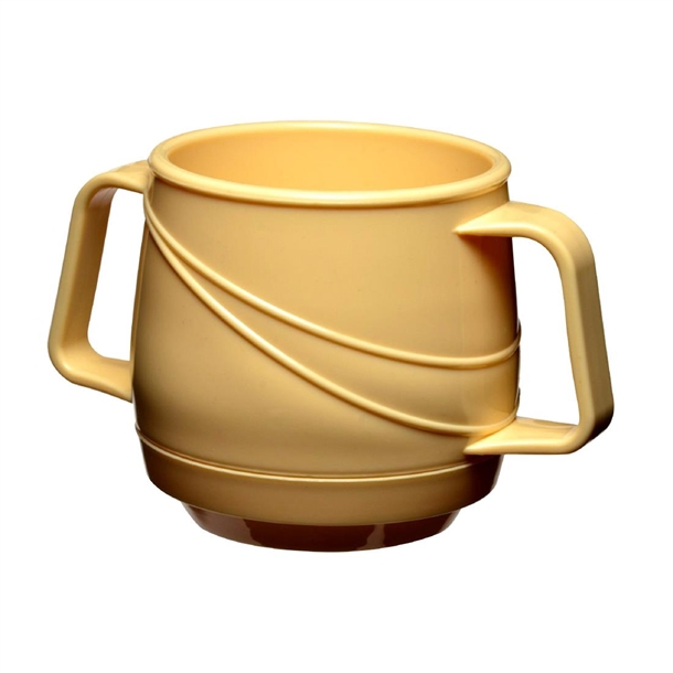 KH Healthcare Moderne Bev Mug Insulated Dbl Hdle 250ml Yellow (#33) (Box 24)