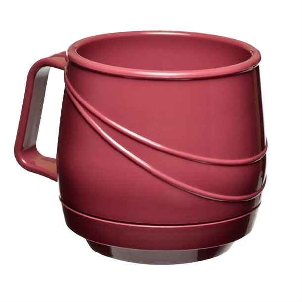 KH Healthcare Moderne Bev Mug Insulated Sgl Hdle 250ml Burgundy #32(Box 24)(B2B)