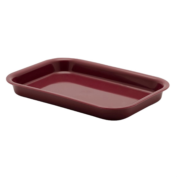 KH Healthcare Rectangular Tray Burgundy Pp (#25) (Box 12)