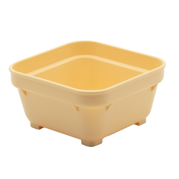 KH Healthcare Square Bowl 100mm Yellow Pp (#19) (Box 12)