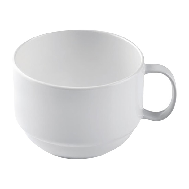 Poliware Reusable Breakfast Mug 250ml White (Pack 50) (Direct)