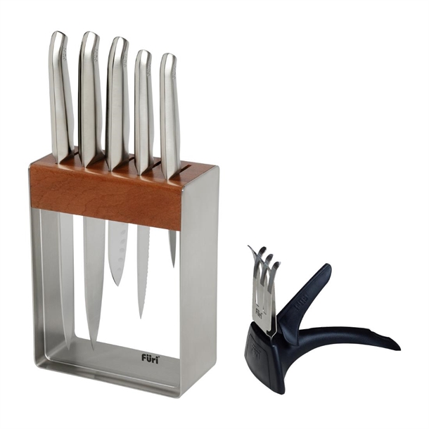 Furi Pro Stainless Steel Knife Block Set - 7 Piece (B2B)