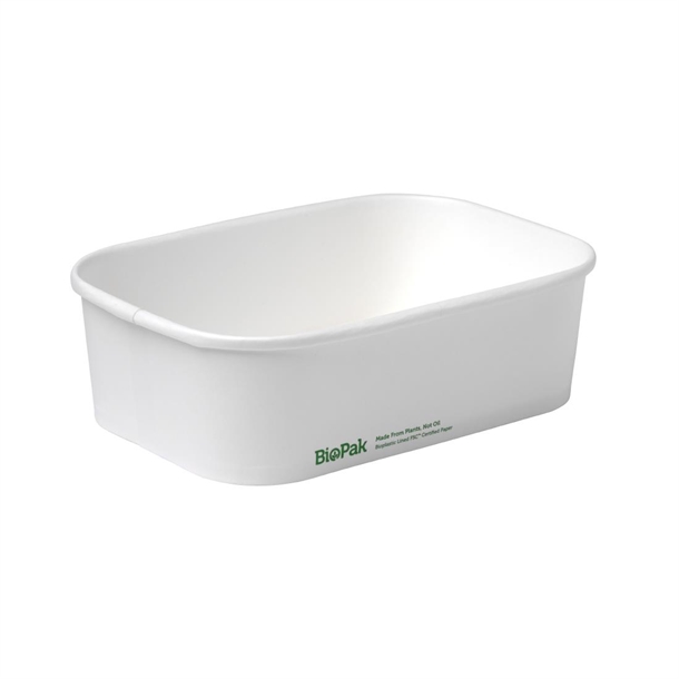 BioPak BioBoard Takeaway Base White - 650ml (Pack 300) (B2B)