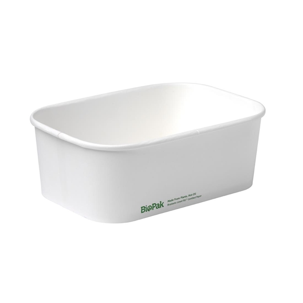 BioPak BioBoard Takeaway Base White - 750ml (Pack 300) (B2B)