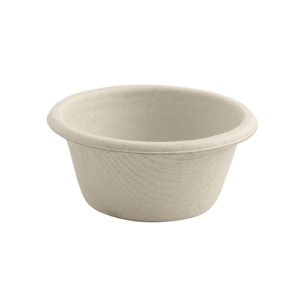 BioPak Natural Sugarcane Base Sauce Container - 30ml (Pack 1000)