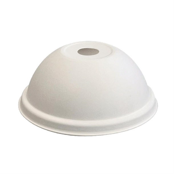 BioPak Cold Paper Sugarcane Dome BioCup Lids - 80mm (Pack 1000)