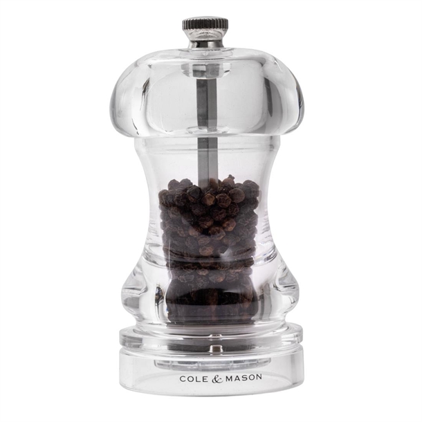Cole & Mason Acrylic Pepper Mill Capstan - 115mm 4.5"