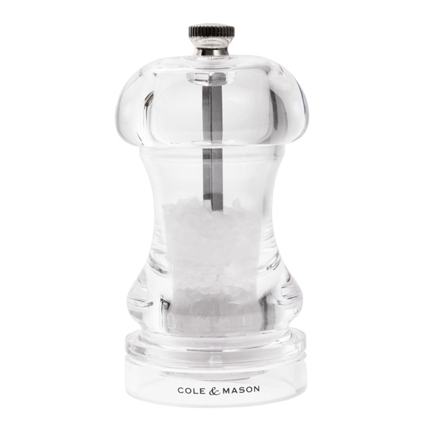 Cole & Mason Acrylic Salt Mill Capstan - 115mm 4.5"