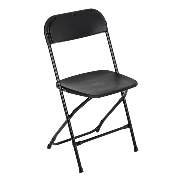 Chaises pliantes en polypropylène Bolero noires (lot de 10)