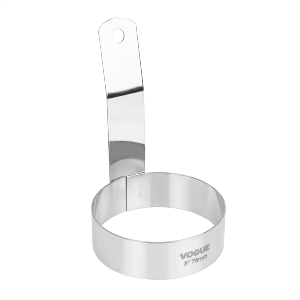 Vogue Long Handled Egg Ring St/St - 130x75mm 5 1/8x 3"
