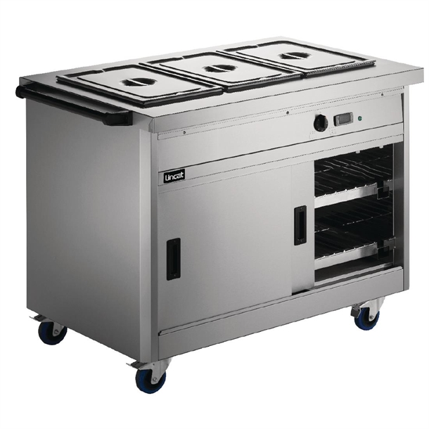 Lincat Panther Mobile Hot Cupboard with Bain Marie Top PassThrough Model(B2B)