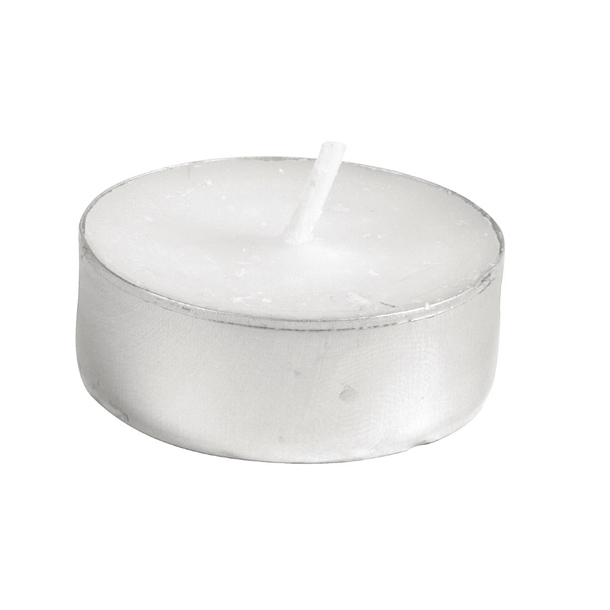 Lot De 100 Bougies Chauffe-plat - Durée 4 Heures - Blanc - Non Parfumées - Pour Réceptions, Dîners, Ambiance
