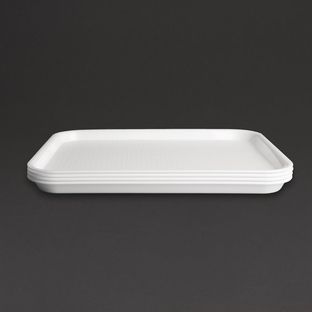 Olympia Kristallon Serviertablett Aus Polypropylen – Rot, 34,5 X 26,5 Cm, Rutschfest & Spülmaschinengeeignet