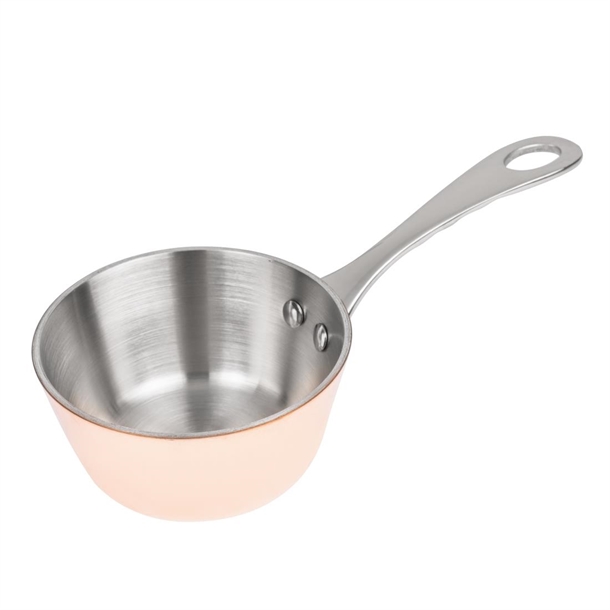 Vogue Copper Mini Gravy Pan - 0.15Ltr 80mm