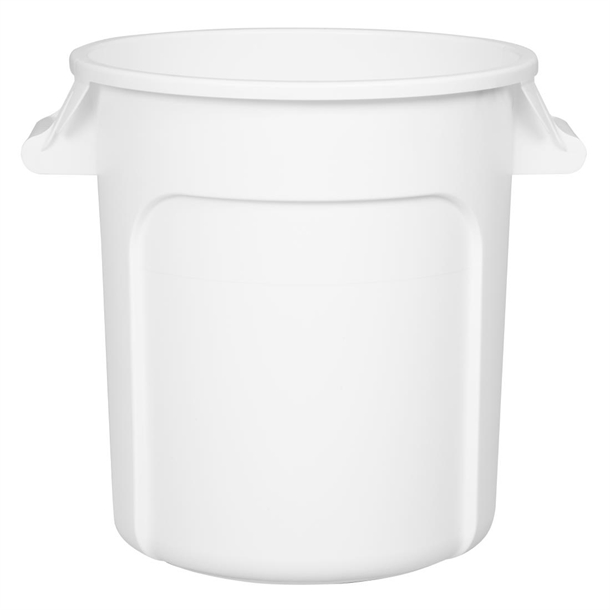 Vogue Round Container Bin White - 38Ltr