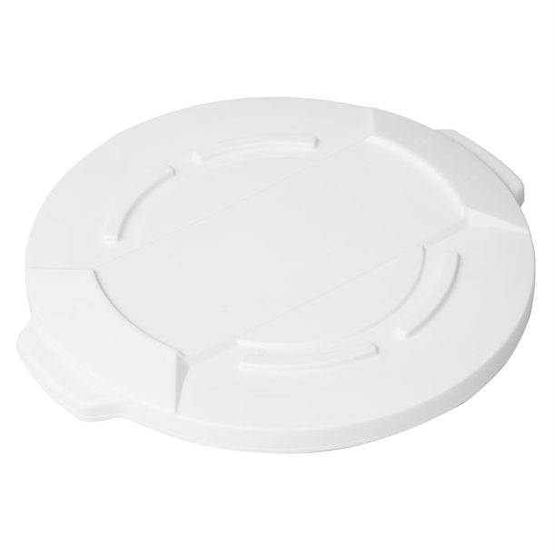 Vogue Round Container Lid White - 398mm 38Ltr
