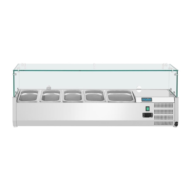 Polar G-Series Countertop Prep Fridge - 4 x GN 1/3 +1 x GN 1/2