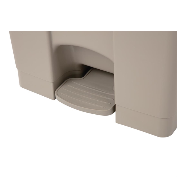 Poubelle à Pédale Jantex 87L Beige - Polypropylène Robust - Pour Cuisine Et Salle De Bain