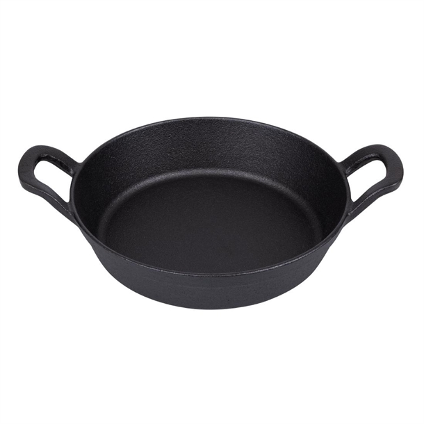 Olympia gietijzeren ronde pan met oren 18cm