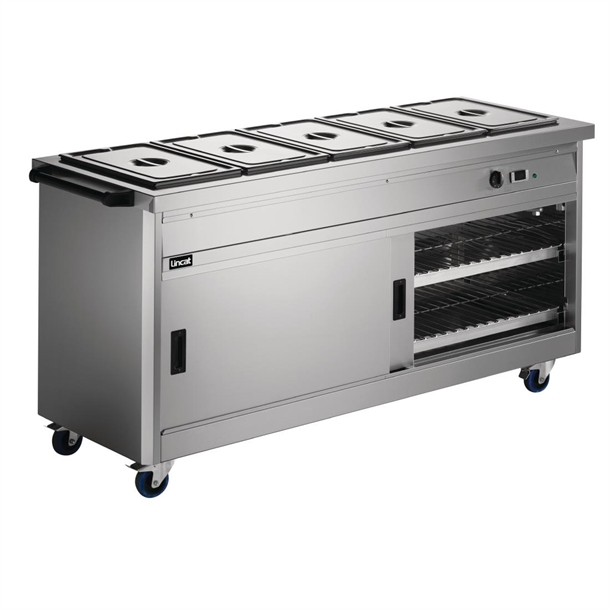 lincat-panther-670-series-hot-cupboard-with-five-bain-marie-tops-1-1-gn