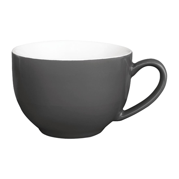 Olympia Cafe Cappuccino Cup Charcoal - 340ml 11 1/2fl oz (Box 12)