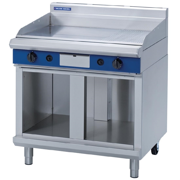 Blue Seal Evolution Chrome 1/3 Ribbed Griddle Cabinet Base LPG 900mm(B2B)