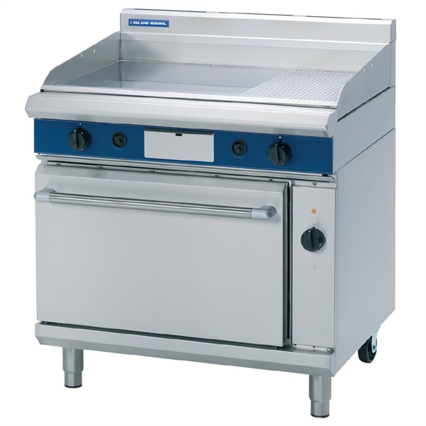Blue Seal Evolution 1/3 Ribbed Griddle LPG Elec Convection Oven 900mm(B2B)