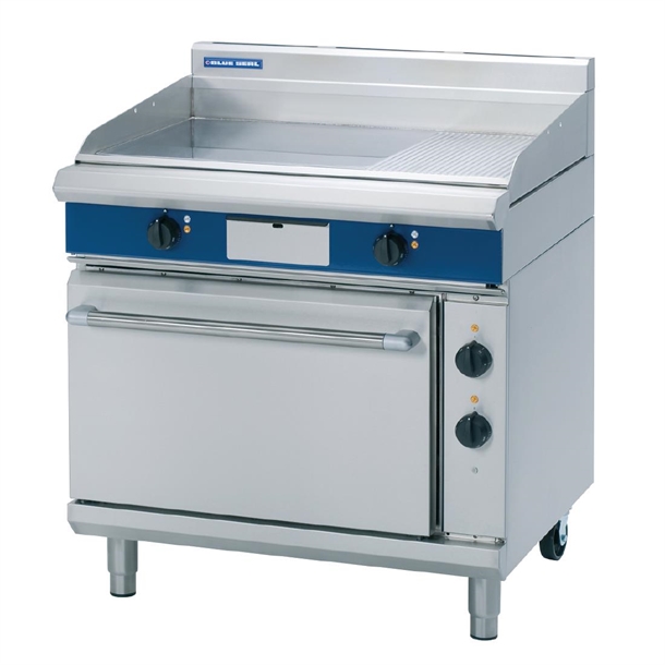Blue Seal Evolution Chrome 1/3 Ribbed Griddle Static Oven Electric 900mm(B2B)