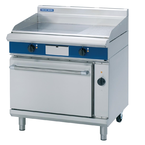 Blue Seal Evolution Chrome 1/3 Ribbed Griddle Convection Oven Elec 900mm(B2B)